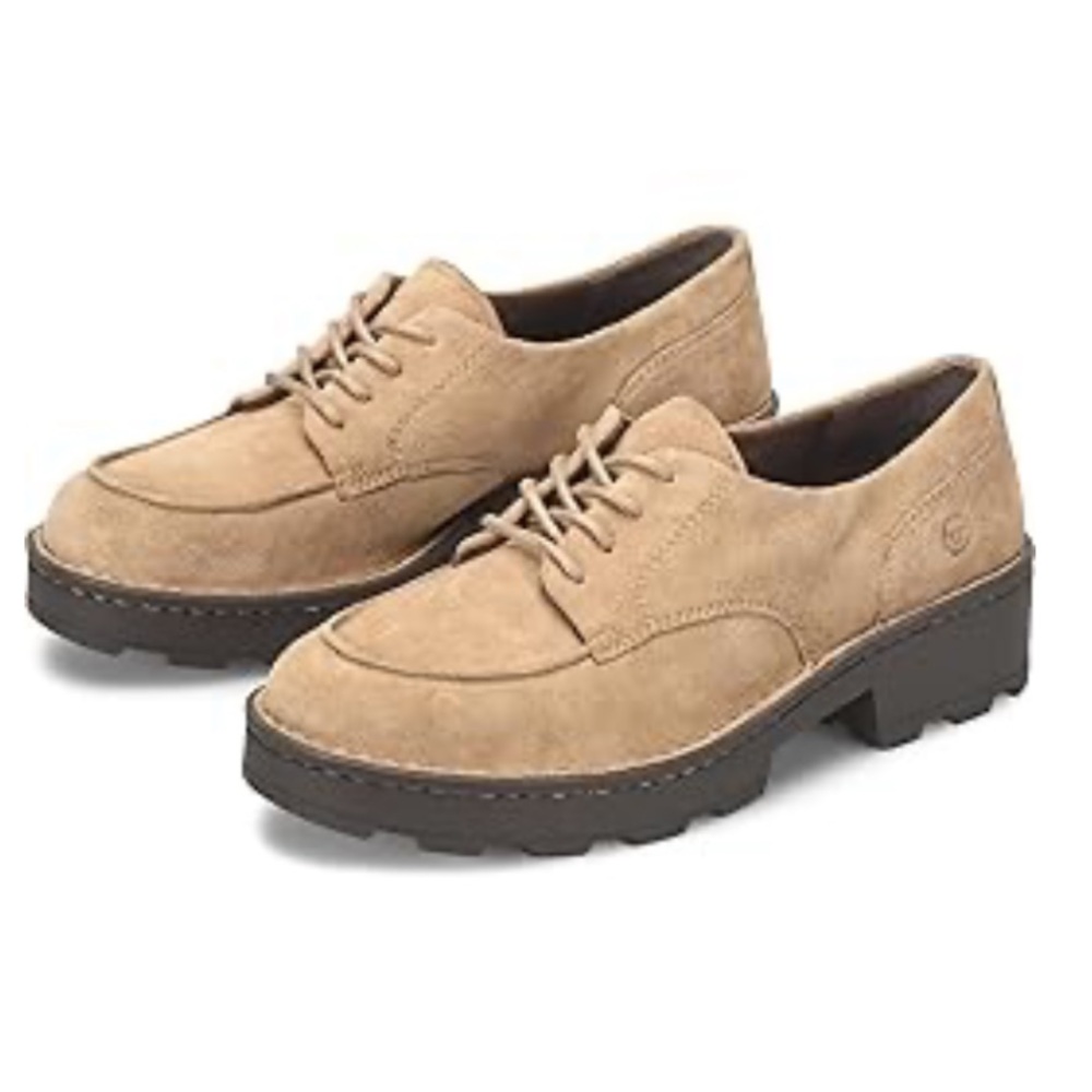 Born Corby taupe suede shoes size 6.5 EUC